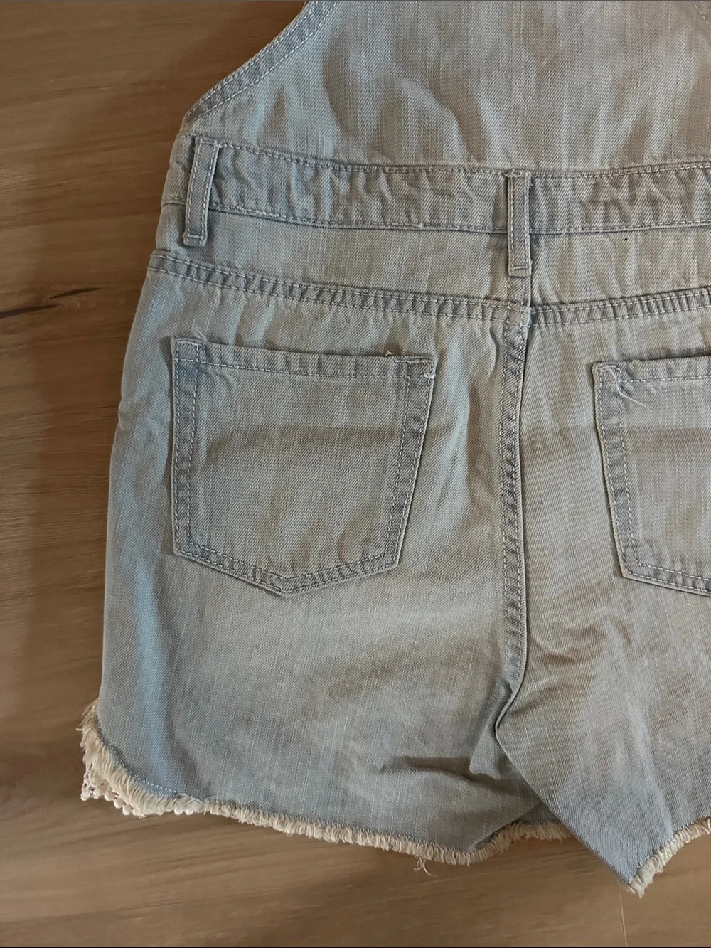 The Children's Place Light Denim Blue Short Overalls Romper